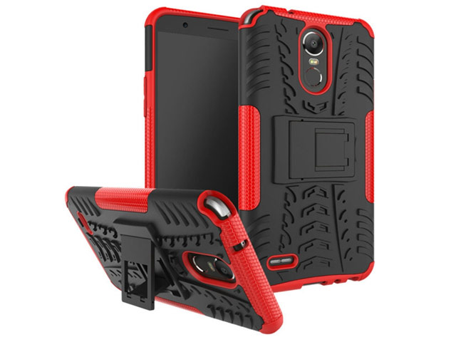 Чехол Yotrix Shockproof case для LG Stylus 3 (красный, пластиковый)