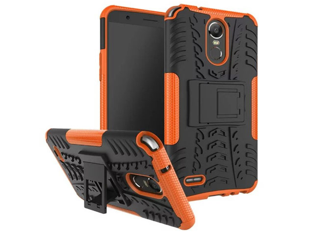 Чехол Yotrix Shockproof case для LG Stylus 3 (оранжевый, пластиковый)