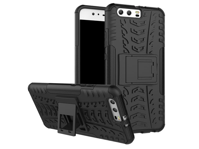 Чехол Yotrix Shockproof case для Huawei P10 (черный, пластиковый)