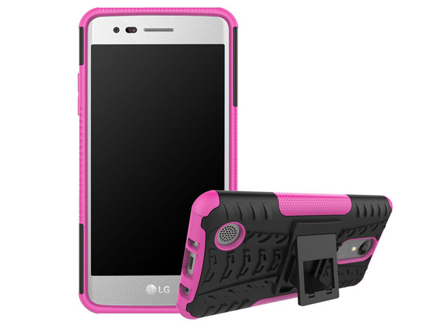 Чехол Yotrix Shockproof case для LG K8 2017 (розовый, пластиковый)