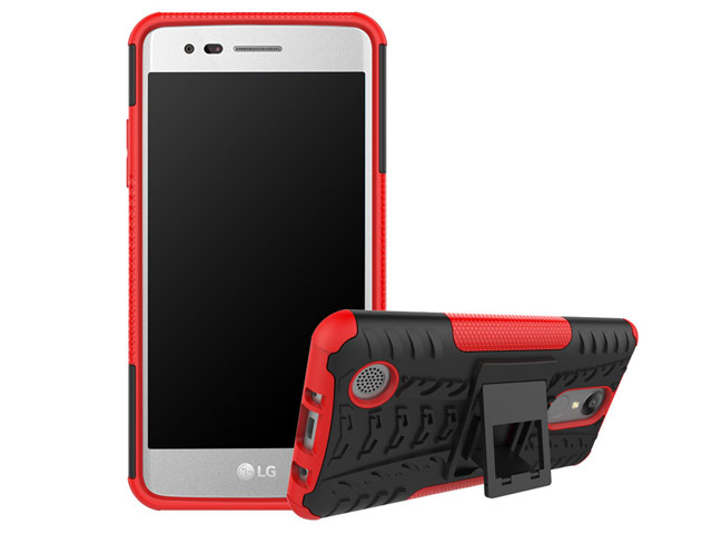 Чехол Yotrix Shockproof case для LG K8 2017 (красный, пластиковый)