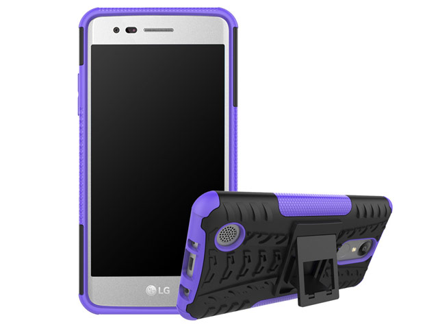 Чехол Yotrix Shockproof case для LG K8 2017 (фиолетовый, пластиковый)