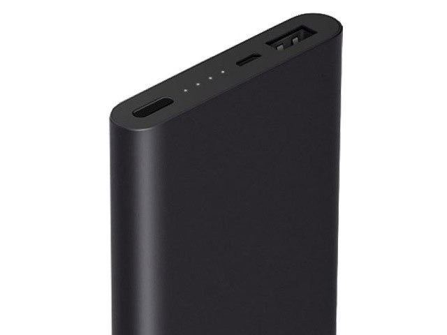 Внешняя батарея Xiaomi Mi Power Bank V2 универсальная (10000 mAh, черная, алюминиевая, Fast Charge)