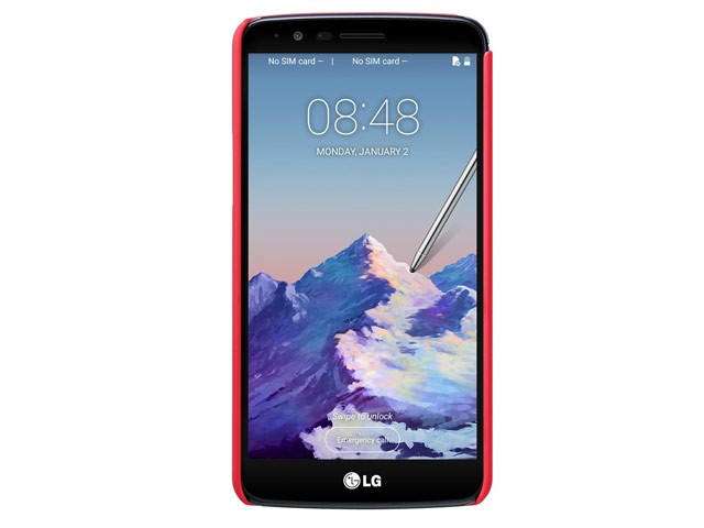 Чехол Nillkin Hard case для LG Stylus 3 (красный, пластиковый)