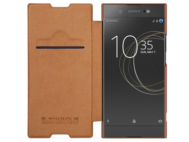 Чехол Nillkin Qin leather case для Sony Xperia XA1 ultra (коричневый, кожаный)