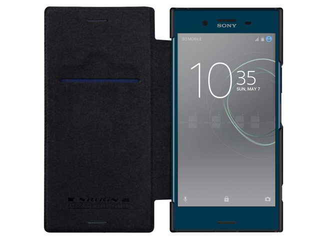 Чехол Nillkin Qin leather case для Sony Xperia XZ premium (черный, кожаный)