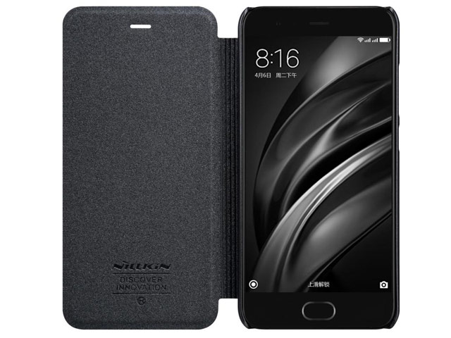 Чехол Nillkin Sparkle Leather Case для Xiaomi Mi 6 (темно-серый, винилискожа)
