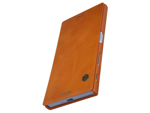 Чехол Nillkin Qin leather case для Sony Xperia XZs (коричневый, кожаный)