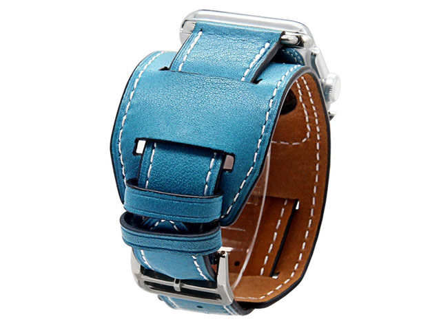 Ремешок для часов Kakapi Cuff Band для Apple Watch (42 мм, голубой, кожаный)