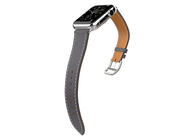 Ремешок для часов Kakapi Single Tour Band для Apple Watch (42 мм, серый, кожаный)