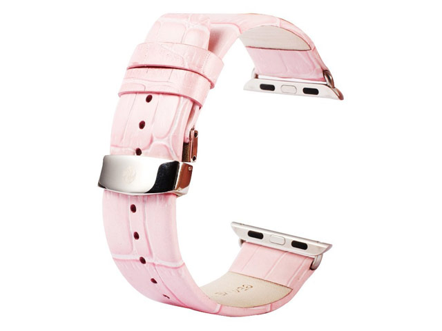 Ремешок для часов Kakapi Watch Strap Set для Apple Watch (42 мм, розовый, кожаный)