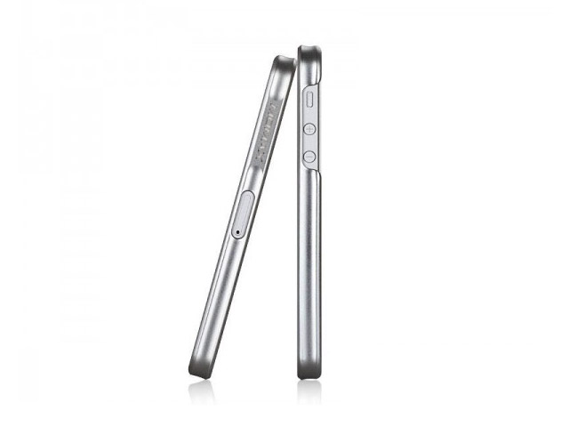 Чехол Momax Ultra Tough Shiny Series Case для Apple iPhone 5 (серебристый, пластиковый)