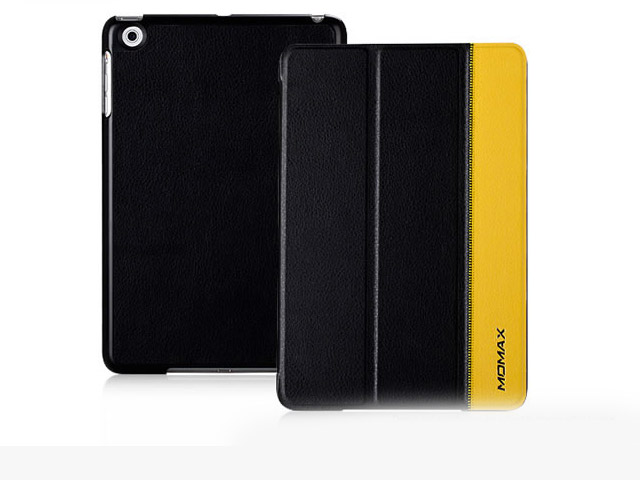 Чехол Momax Flip Cover Case для Apple iPad mini (черный/желтый, кожанный)