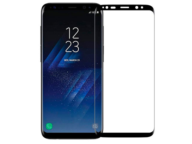 Защитная пленка Devia 3D Curved Tempered Glass для Samsung Galaxy S8 (стеклянная, черная)