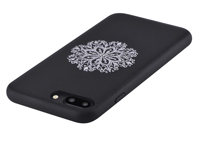 Чехол Devia Flower Embroidery case для Apple iPhone 7 plus (черный, кожаный)