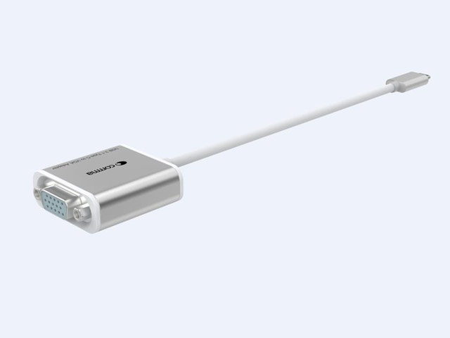 Адаптер Comma iRonclad универсальный (USB Type C, VGA, серебристый)