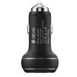 Зарядное устройство Devia Thor Dual Port Car Charger универсальное (автомобильное, 2.4A, 2xUSB, черное)