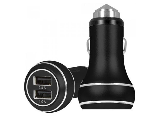 Зарядное устройство Devia Thor Dual Port Car Charger универсальное (автомобильное, 2.4A, 2xUSB, черное)