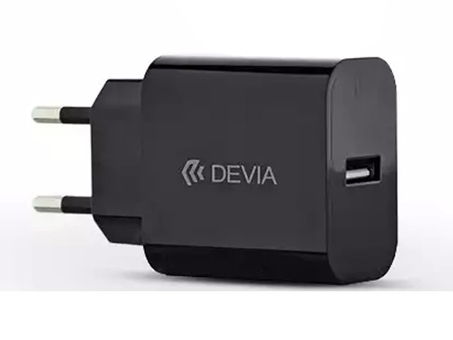 Зарядное устройство Devia Smart Charger универсальное (сетевое, 2.4A, USB, черное)