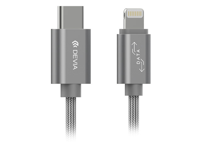 USB-кабель Devia Gracious Cable универсальный (Lightning, USB Type C, 1 метра, серый)