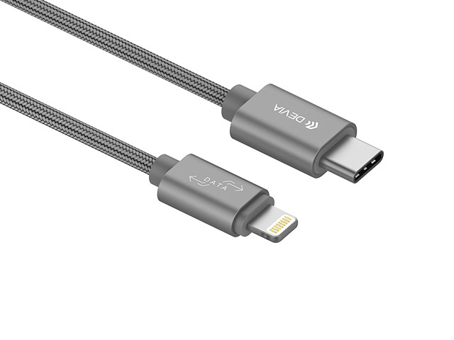 USB-кабель Devia Gracious Cable универсальный (Lightning, USB Type C, 1 метра, серый)