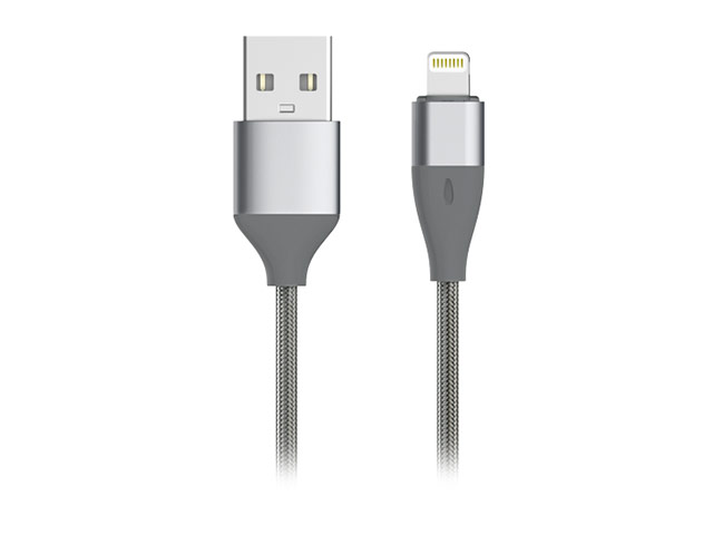 USB-кабель Devia Blitz LED Cable универсальный (Lightning, 1.2 метра, серый)