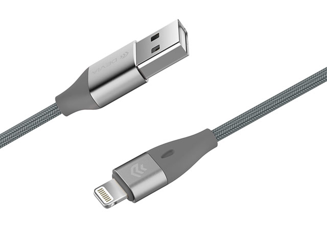 USB-кабель Devia Blitz LED Cable универсальный (Lightning, 1.2 метра, серый)