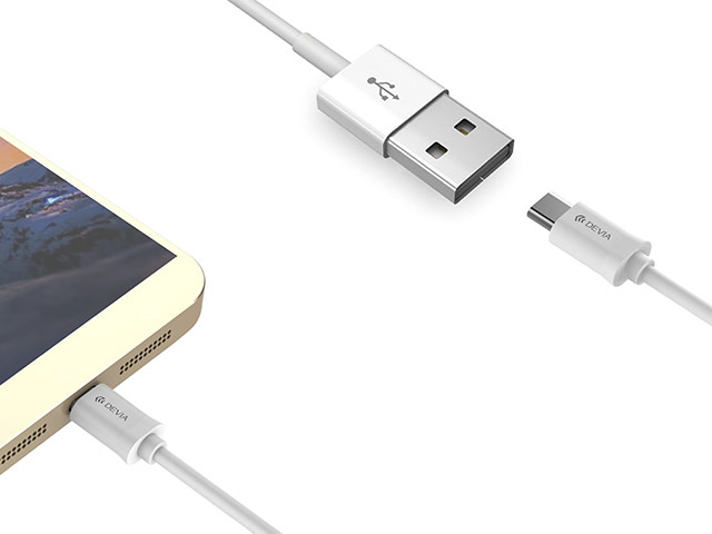 USB-кабель Devia Smart Cable универсальный (USB Type C, 1 метр, белый)