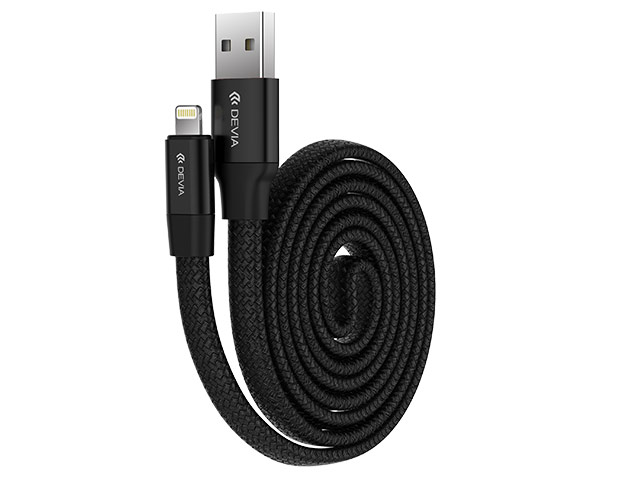 USB-кабель Devia Ring Y1 Flexible Cable универсальный (Lightning, 0.8 метра, армированный, черный)