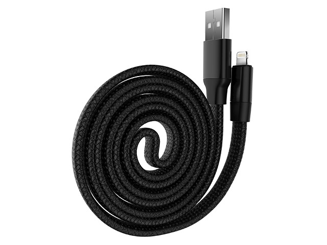 USB-кабель Devia Ring Y1 Flexible Cable универсальный (Lightning, 0.8 метра, армированный, черный)