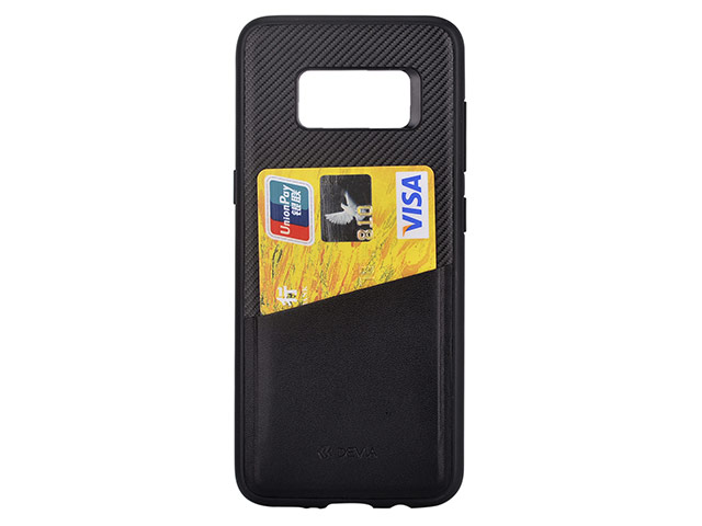 Чехол Devia iWallet case для Samsung Galaxy S8 (черный, кожаный)