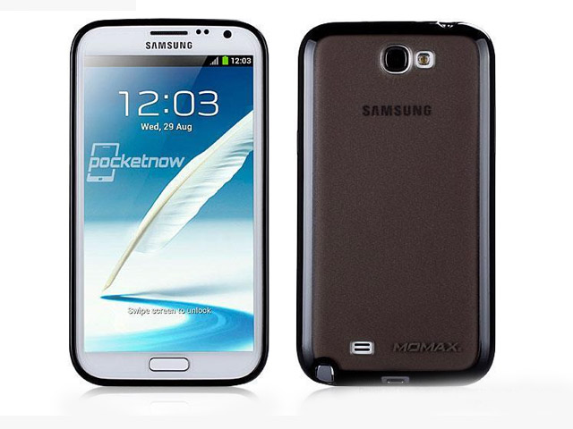 Чехол Momax iCase Pro для Samsung Galaxy Note 2 N7100 (черный, гелевый/пластиковый)