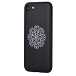 Чехол Devia Flower Embroidery case для Apple iPhone 7 (черный, кожаный)