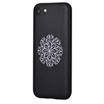 Чехол Devia Flower Embroidery case для Apple iPhone 7 (черный, кожаный)