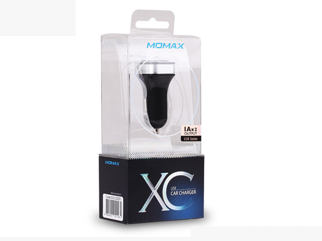 Зарядное устройство Momax XC USB Car Charger (автомобильное) (универсальное, 2 х USB, 1A, черное)