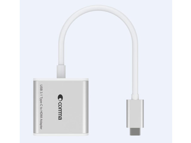 Адаптер Comma iRonclad универсальный (USB Type C, HDMI, серебристый)