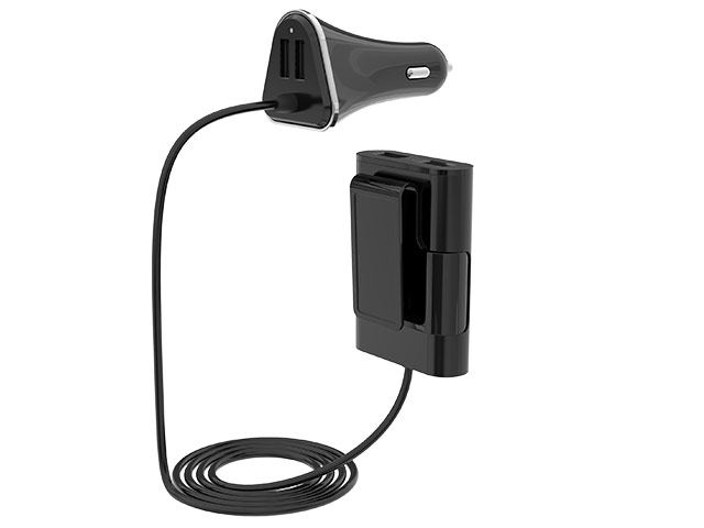 Зарядное устройство Devia iBox CarHub универсальное (автомобильное, 6.8A, 4xUSB, черное)