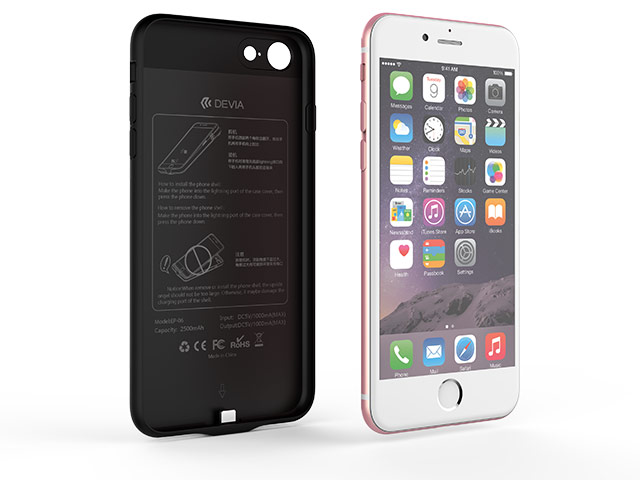 Чехол с батареей Devia Extra Power Battery case для Apple iPhone 7 (2500 mAh, красный)