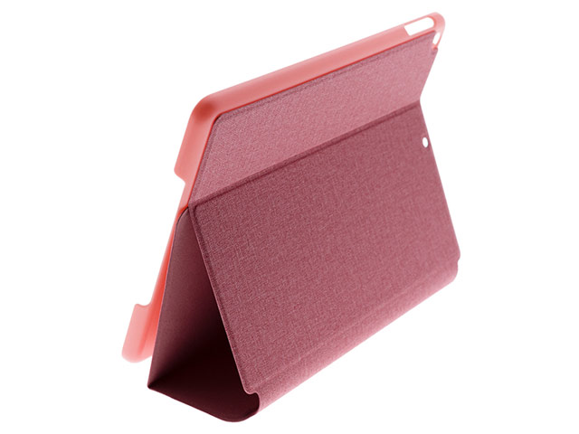 Чехол Devia Flax Flip case для Apple iPad Pro 10.5 (розовый, матерчатый)