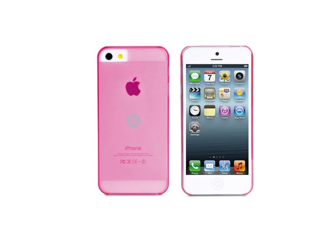 Чехол Dexim AOU Fashion для Apple iPhone 5 (розовый, гелевый)