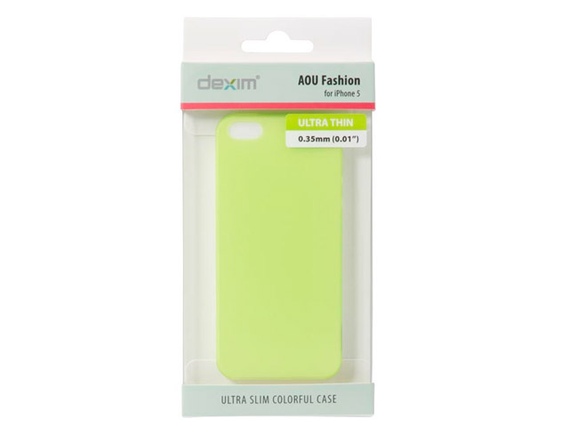 Чехол Dexim AOU Fashion для Apple iPhone 5 (зеленый, гелевый)