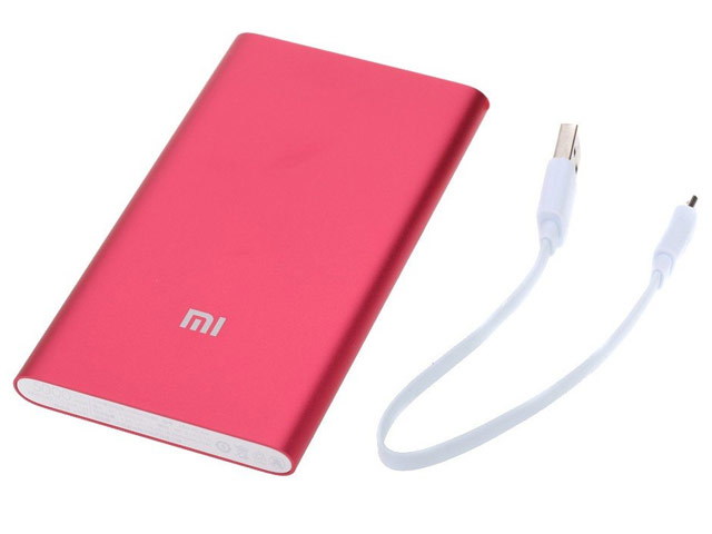 Внешняя батарея Xiaomi Mi Power Bank универсальная (5000 mAh, красная, алюминиевая)