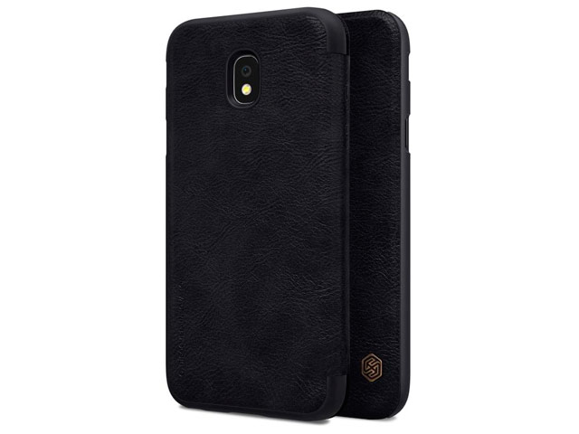 Чехол Nillkin Qin leather case для Samsung Galaxy J3 2017 (черный, кожаный)