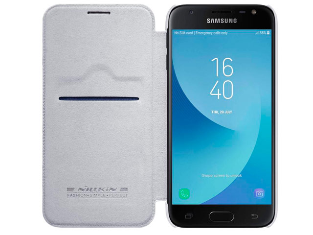 Чехол Nillkin Qin leather case для Samsung Galaxy J3 2017 (белый, кожаный)