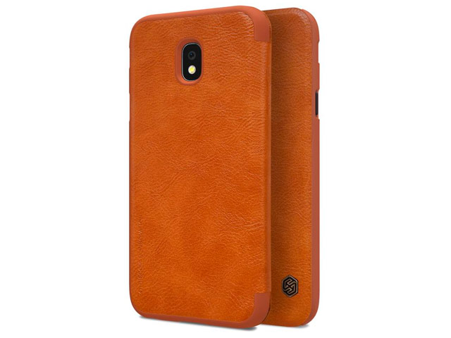 Чехол Nillkin Qin leather case для Samsung Galaxy J3 2017 (коричневый, кожаный)