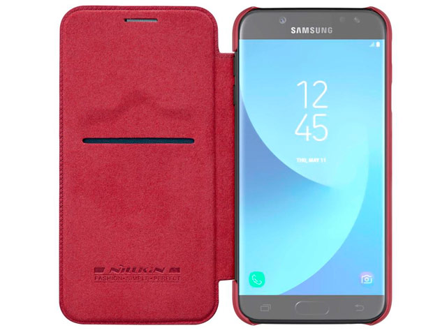 Чехол Nillkin Qin leather case для Samsung Galaxy J7 2017 (красный, кожаный)