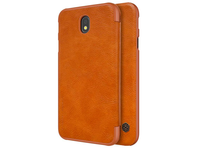 Чехол Nillkin Qin leather case для Samsung Galaxy J7 2017 (коричневый, кожаный)