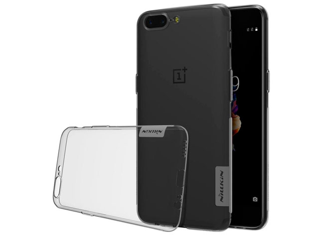 Чехол Nillkin Nature case для OnePlus 5 (серый, гелевый)