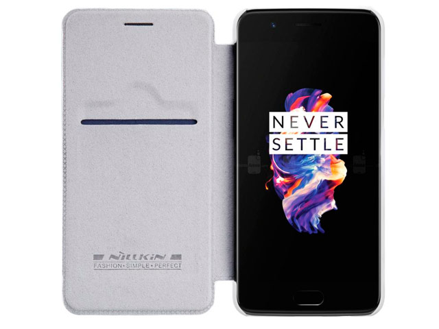 Чехол Nillkin Qin leather case для OnePlus 5 (белый, кожаный)