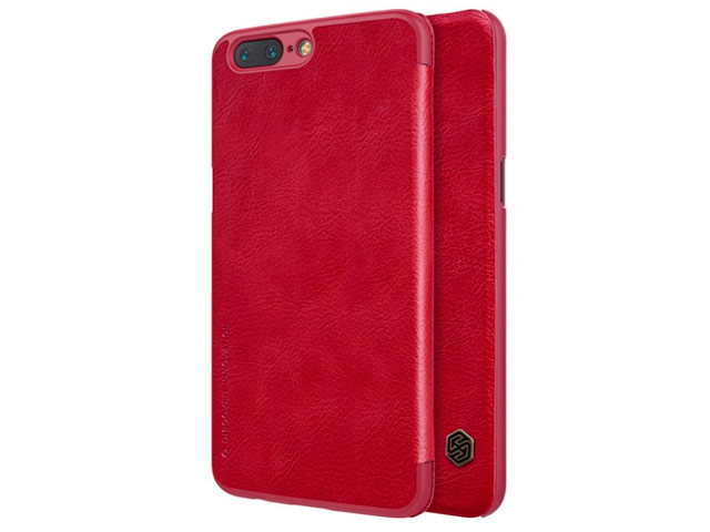 Чехол Nillkin Qin leather case для OnePlus 5 (красный, кожаный)